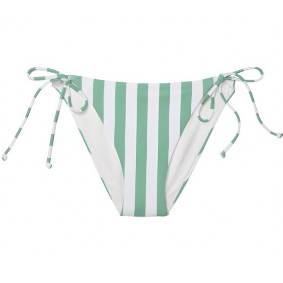 Victoria’s Secret ✦ Green Stripe String Bottom ✦ Cheeky Bikini Sz M NWT - Picture 1 of 8